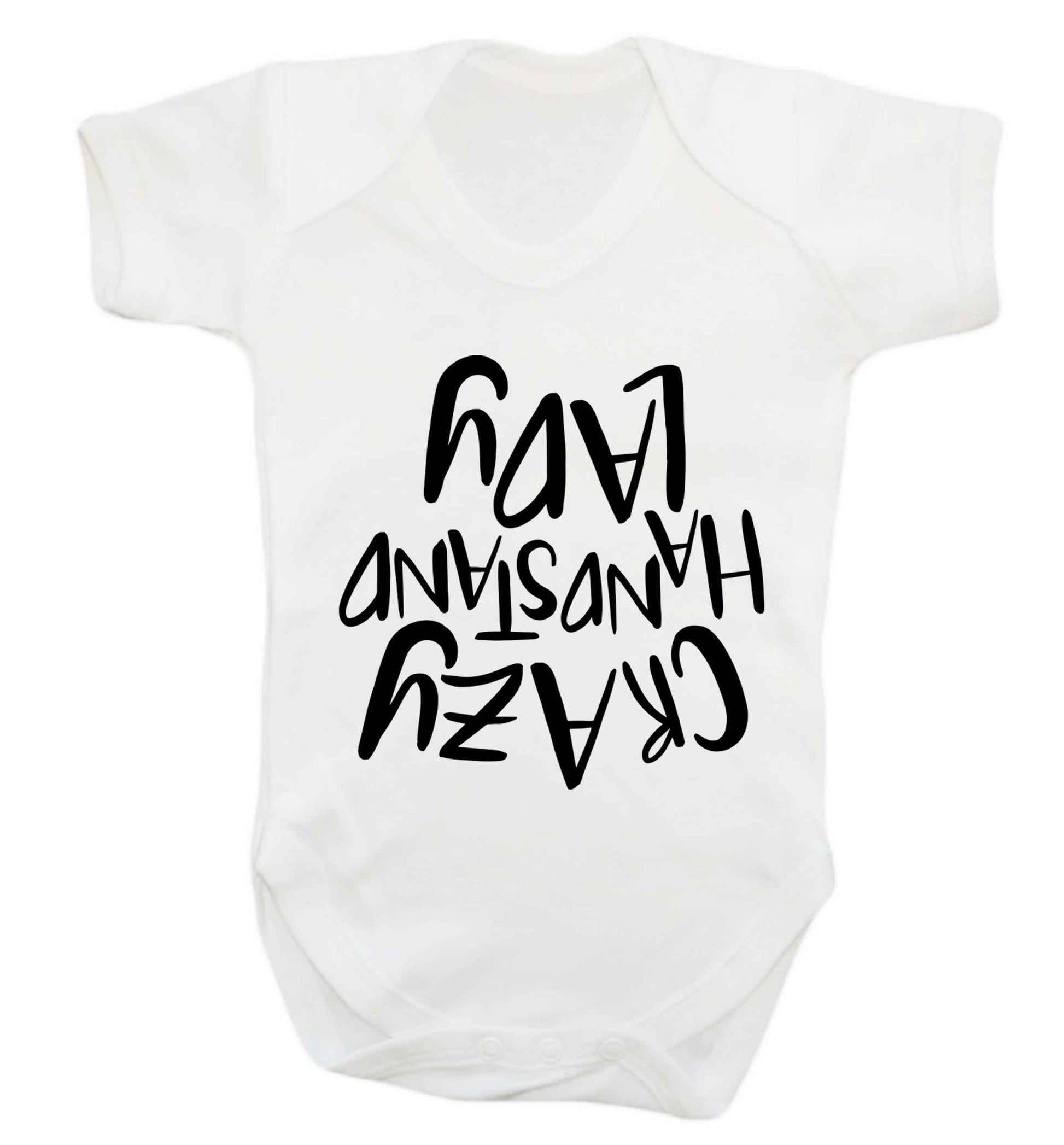 Crazy handstand lady Baby Vest white 18-24 months