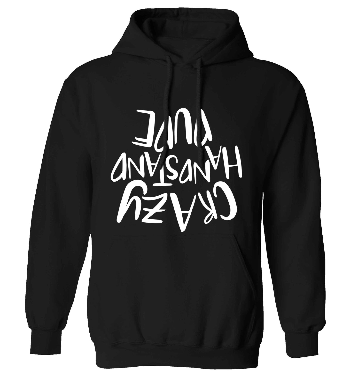 Crazy handstand dude adults unisex black hoodie 2XL