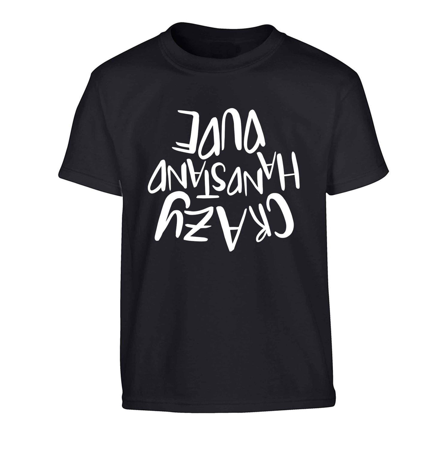 Crazy handstand dude Children's black Tshirt 12-13 Years