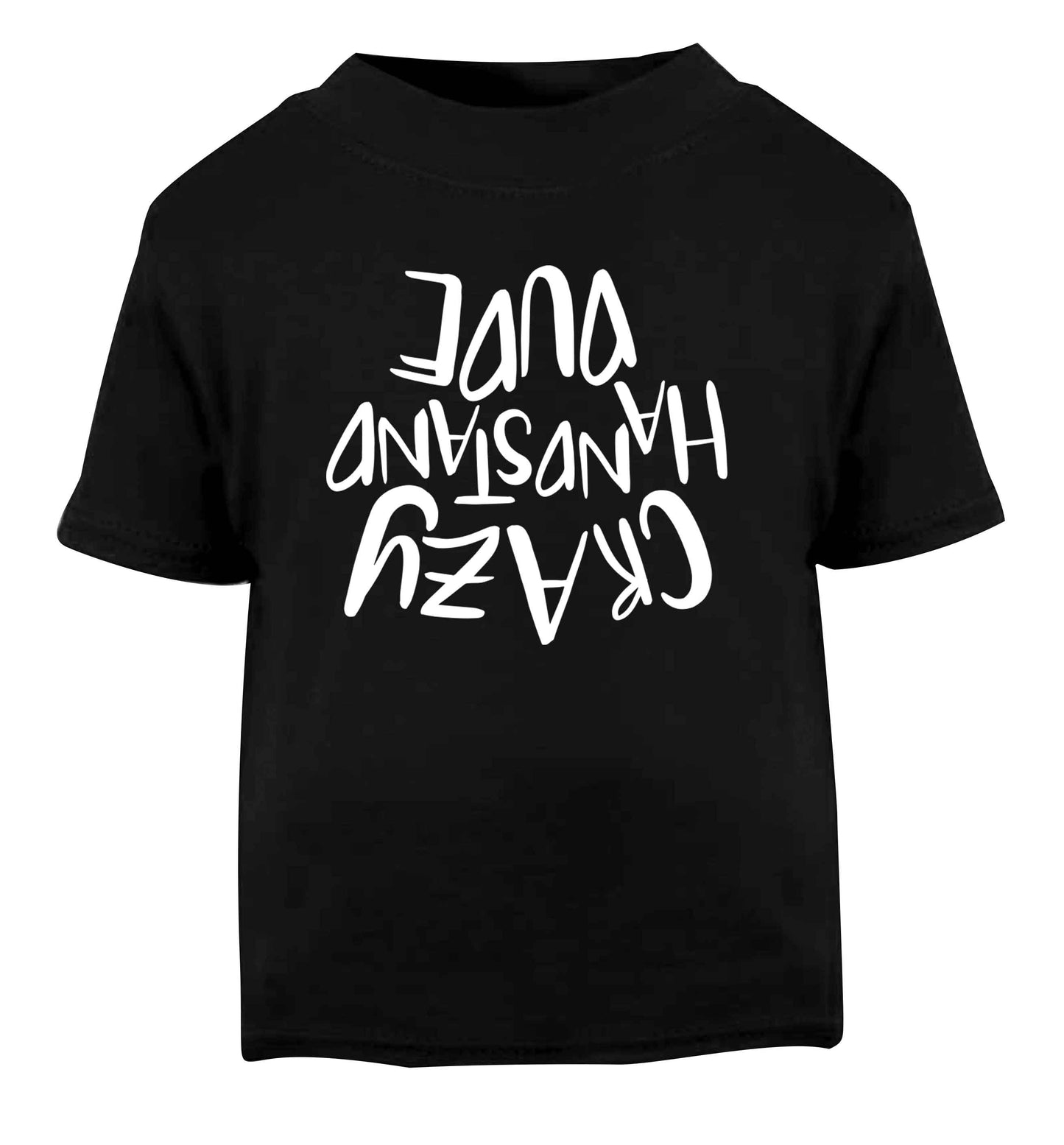 Crazy handstand dude Black Baby Toddler Tshirt 2 years