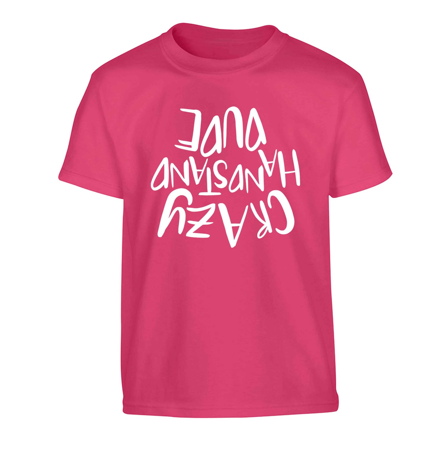 Crazy handstand dude Children's pink Tshirt 12-13 Years