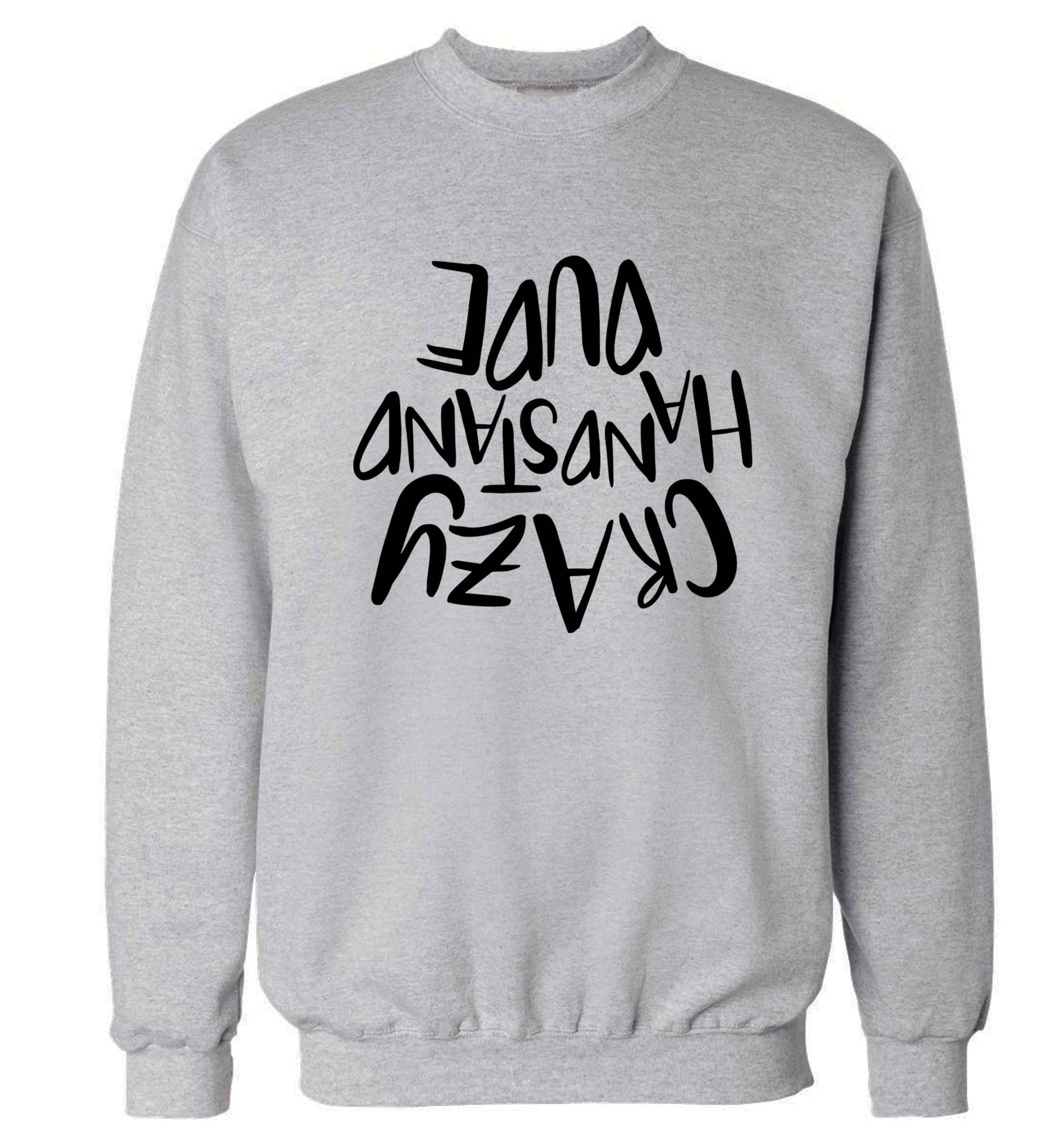 Crazy handstand dude Adult's unisex grey Sweater 2XL