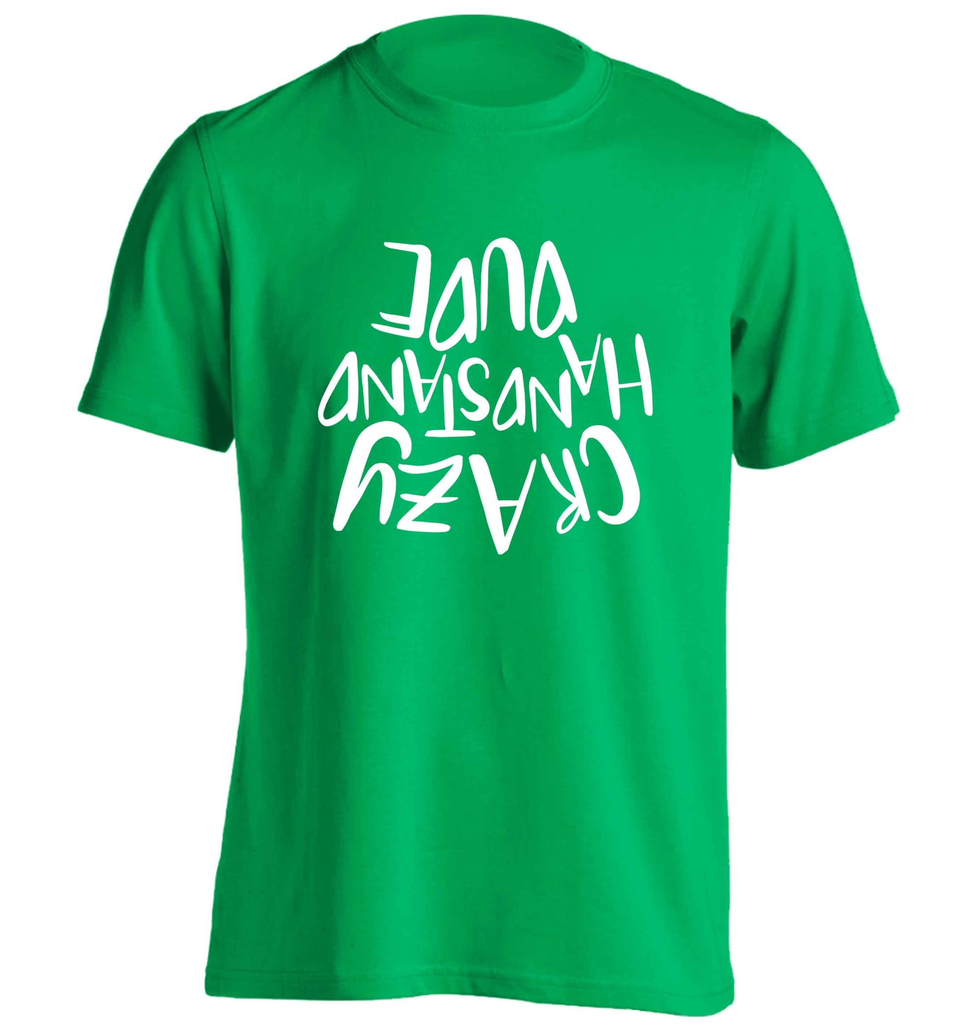 Crazy handstand dude adults unisex green Tshirt 2XL