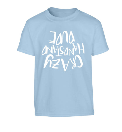Crazy handstand dude Children's light blue Tshirt 12-13 Years