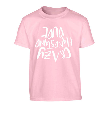 Crazy handstand dude Children's light pink Tshirt 12-13 Years