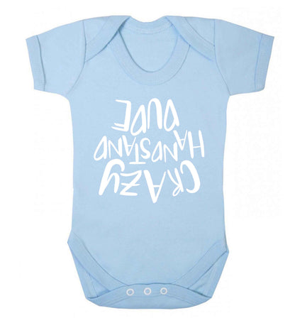 Crazy handstand dude Baby Vest pale blue 18-24 months