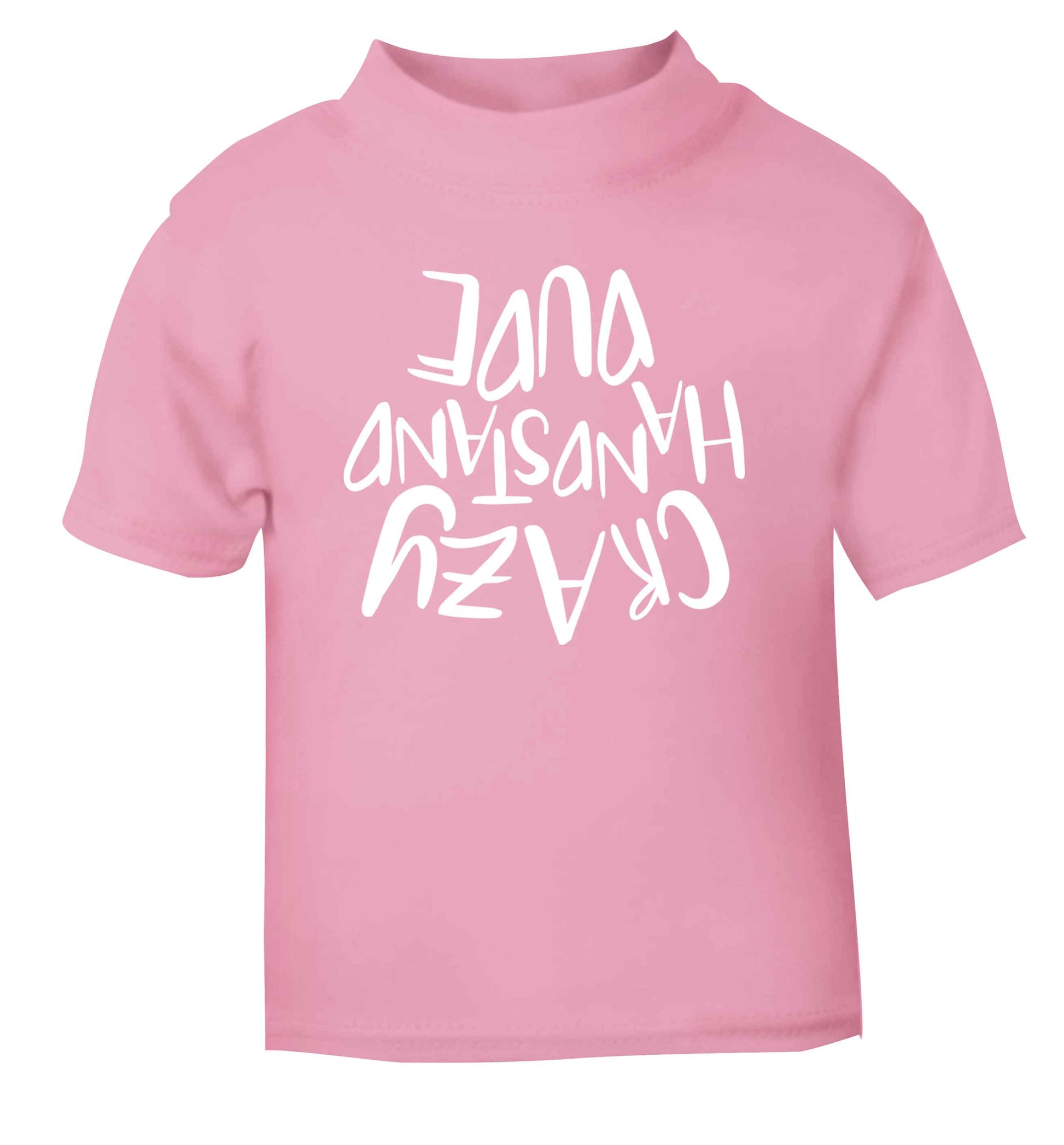 Crazy handstand dude light pink Baby Toddler Tshirt 2 Years