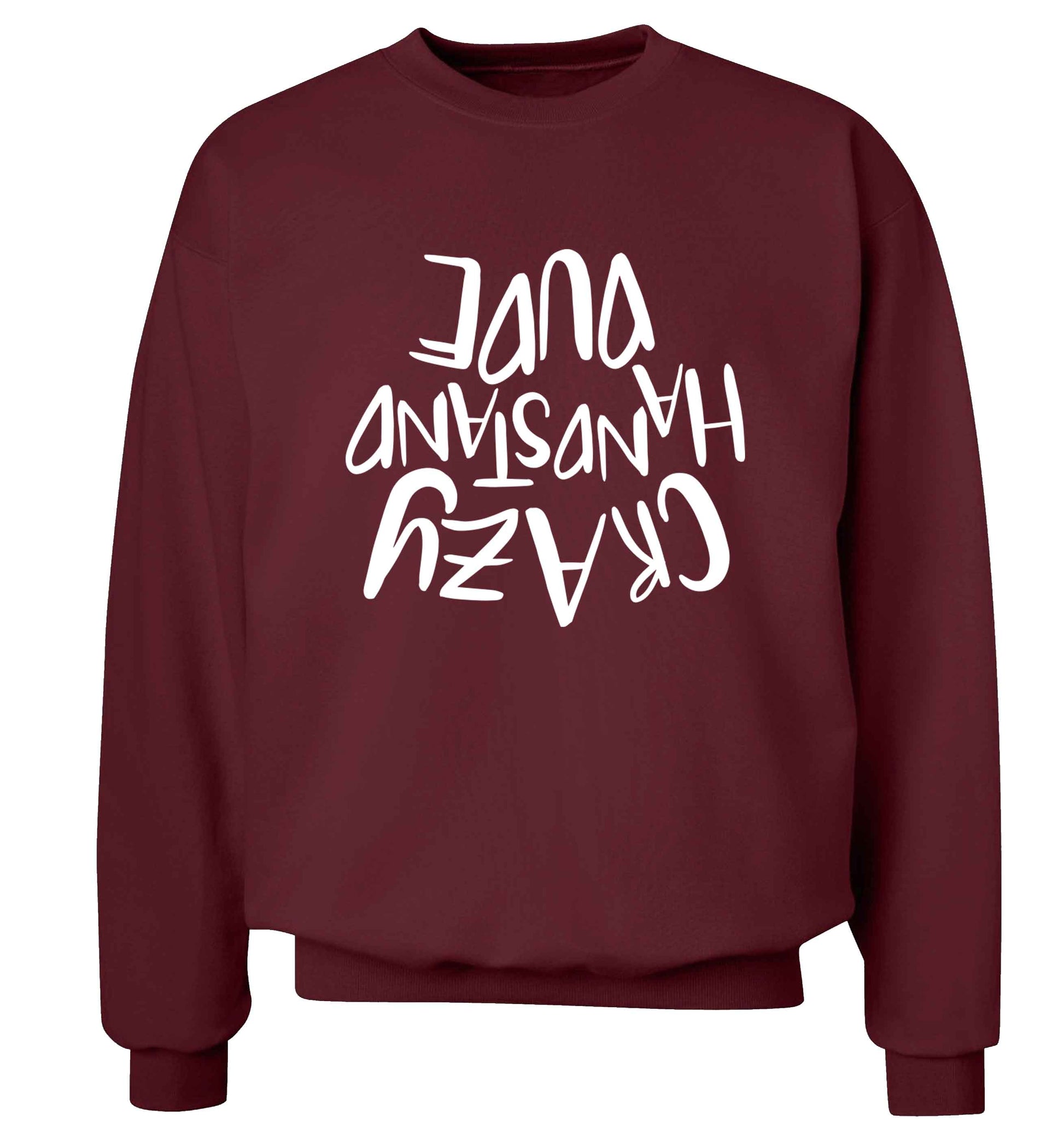 Crazy handstand dude Adult's unisex maroon Sweater 2XL