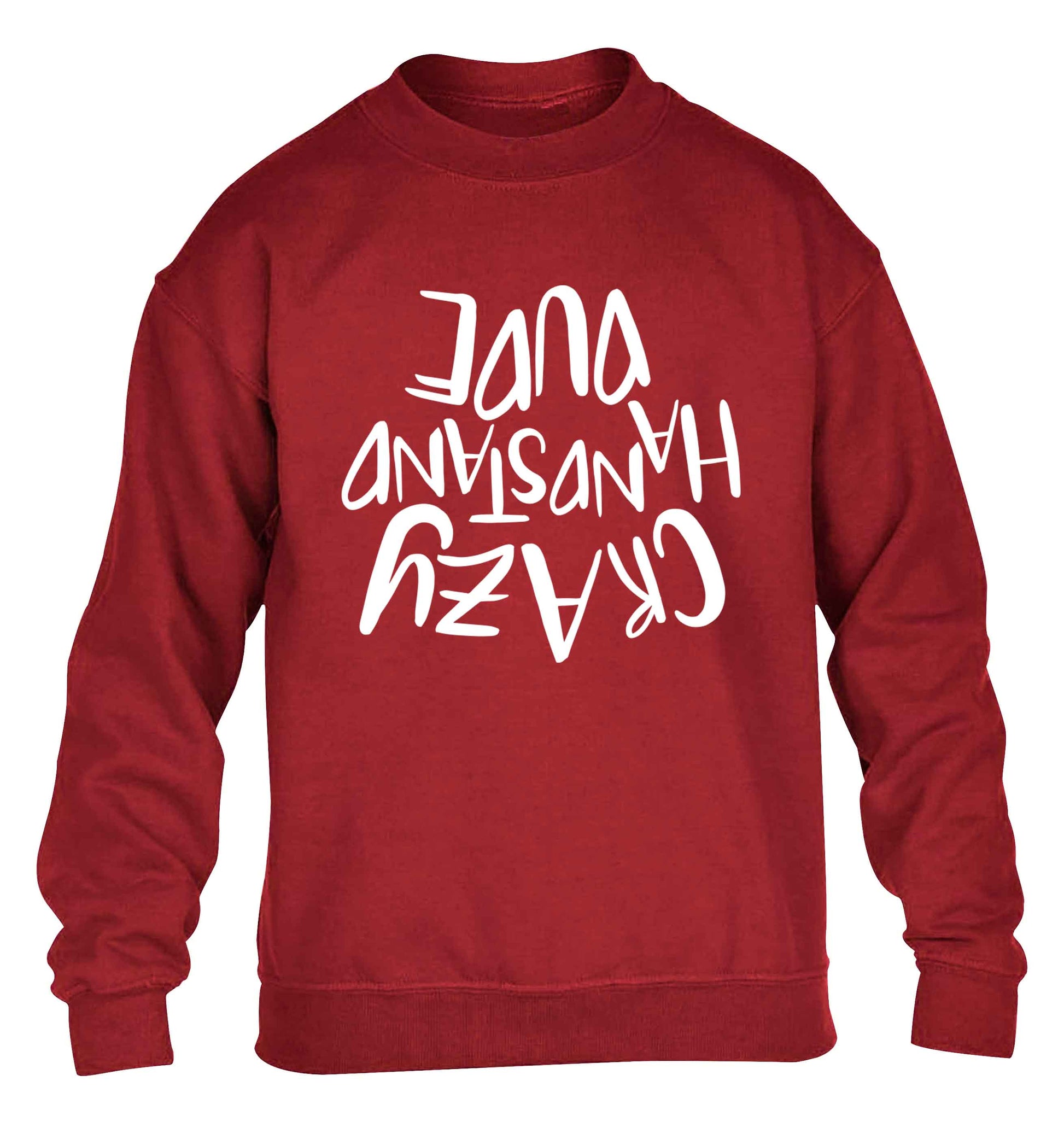 Crazy handstand dude children's grey sweater 12-13 Years