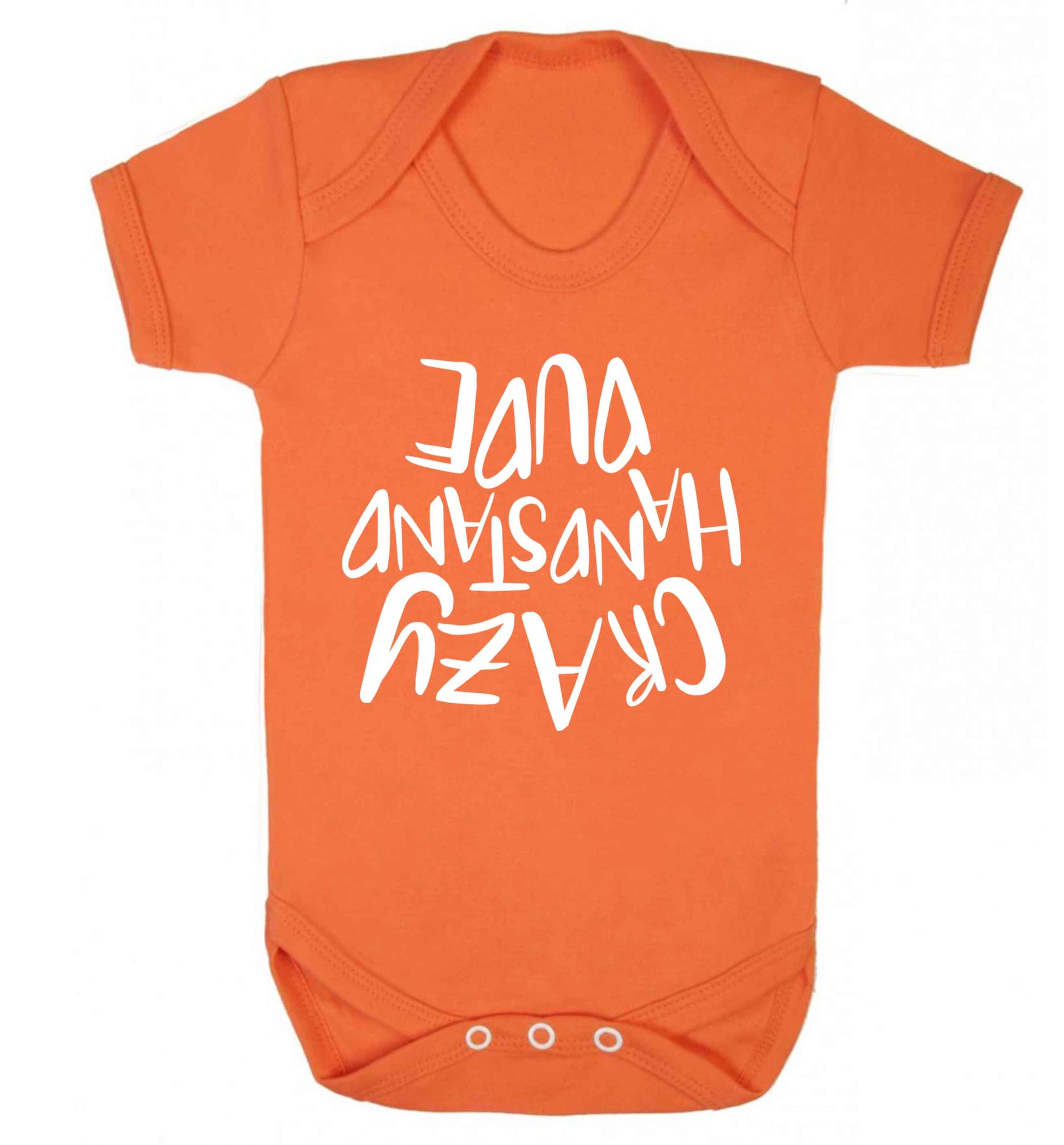 Crazy handstand dude Baby Vest orange 18-24 months