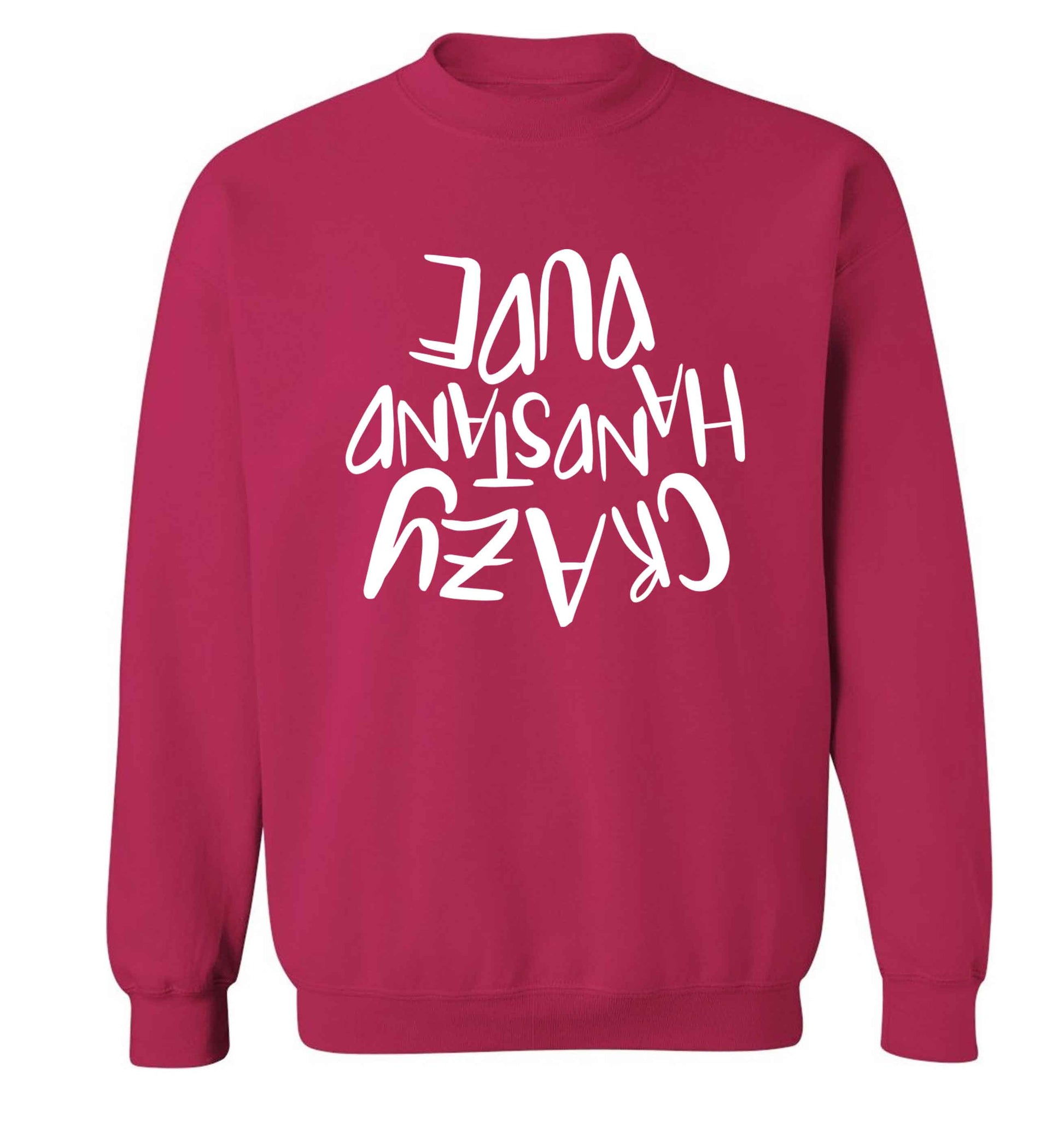 Crazy handstand dude Adult's unisex pink Sweater 2XL
