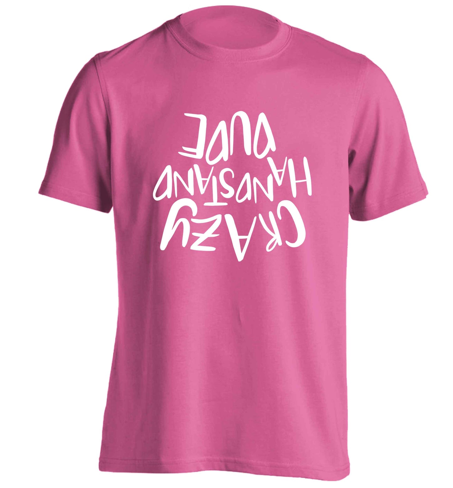 Crazy handstand dude adults unisex pink Tshirt 2XL