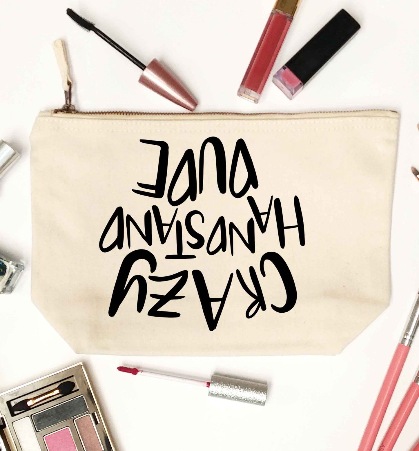 Crazy handstand dude natural makeup bag