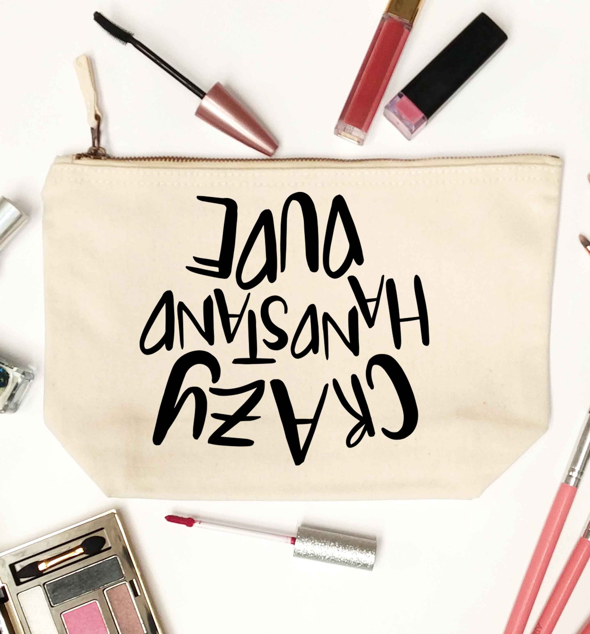 Crazy handstand dude natural makeup bag