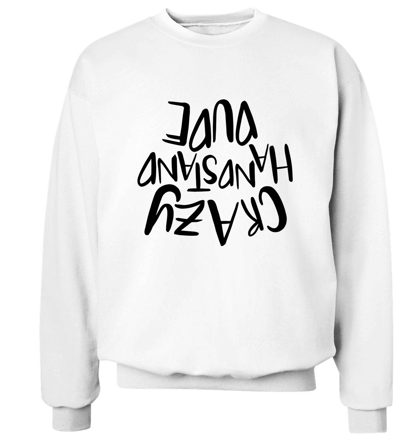 Crazy handstand dude Adult's unisex white Sweater 2XL