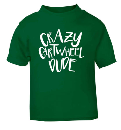 Crazy cartwheel dude green Baby Toddler Tshirt 2 Years