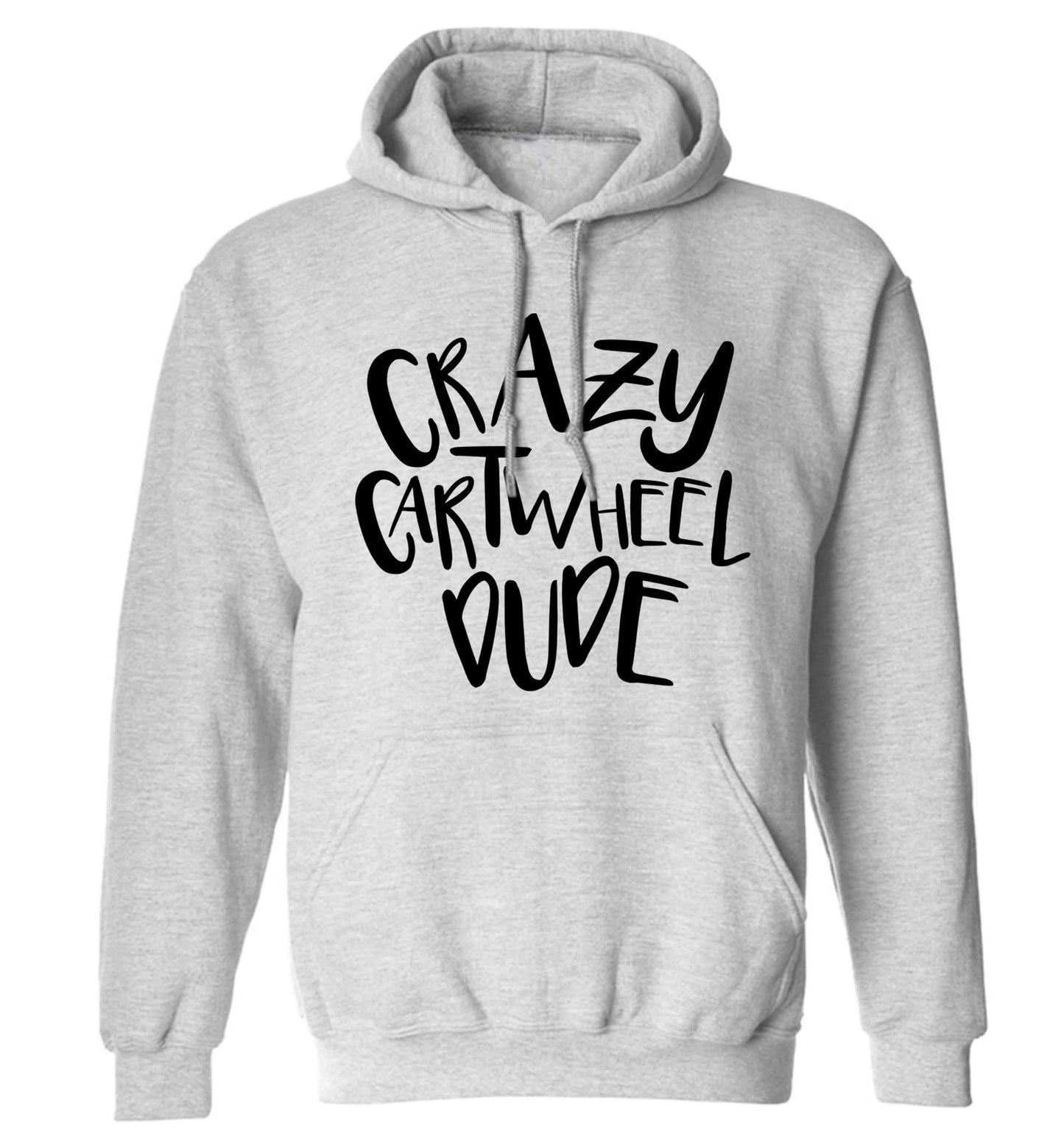 Crazy cartwheel dude adults unisex grey hoodie 2XL