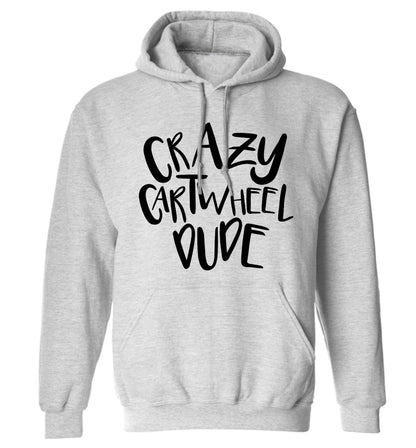 Crazy cartwheel dude adults unisex grey hoodie 2XL