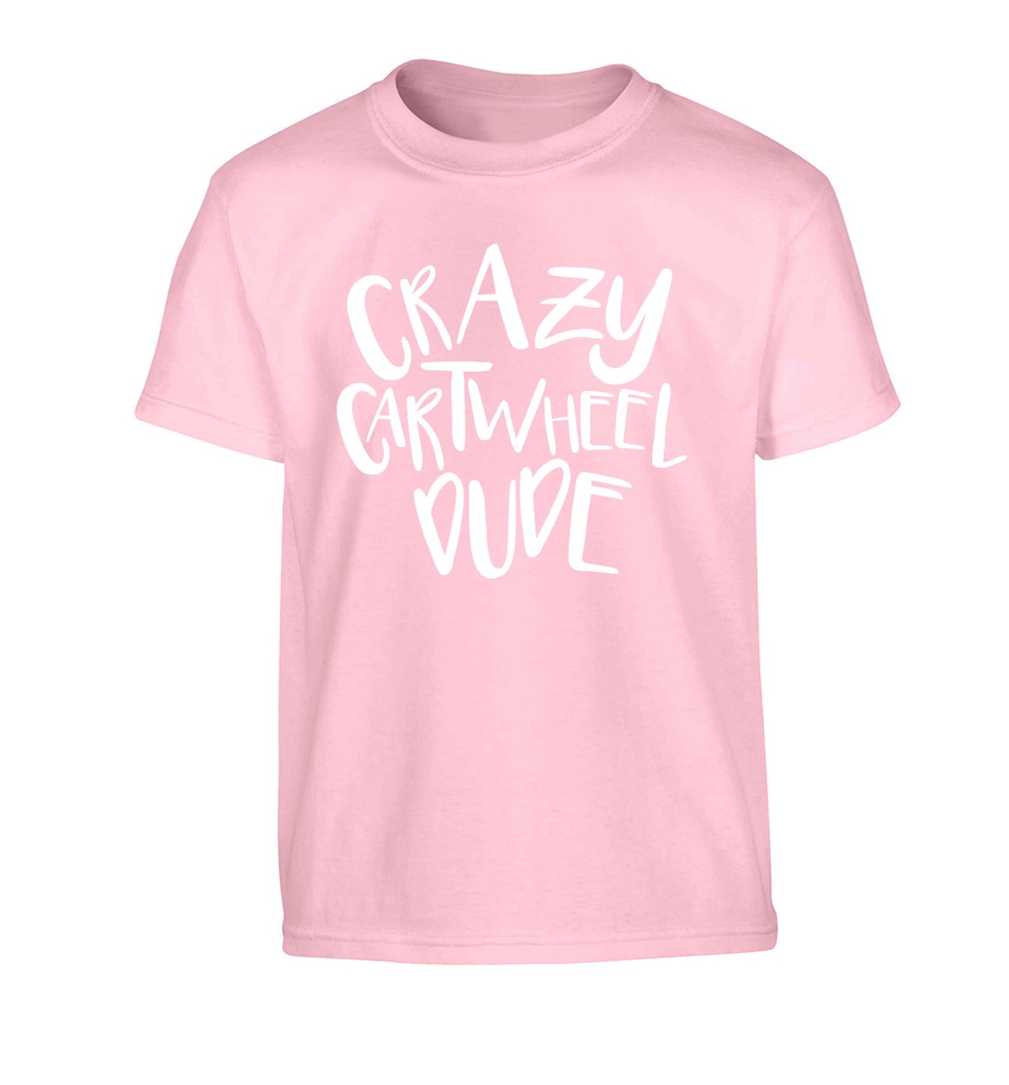 Crazy cartwheel dude Children's light pink Tshirt 12-13 Years