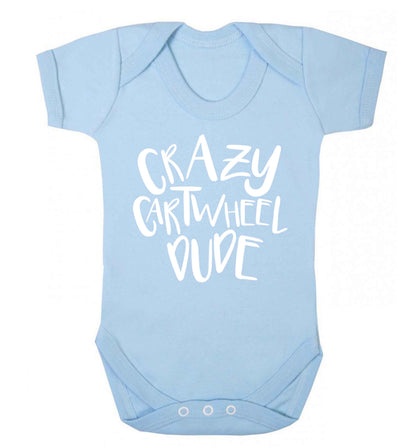 Crazy cartwheel dude Baby Vest pale blue 18-24 months
