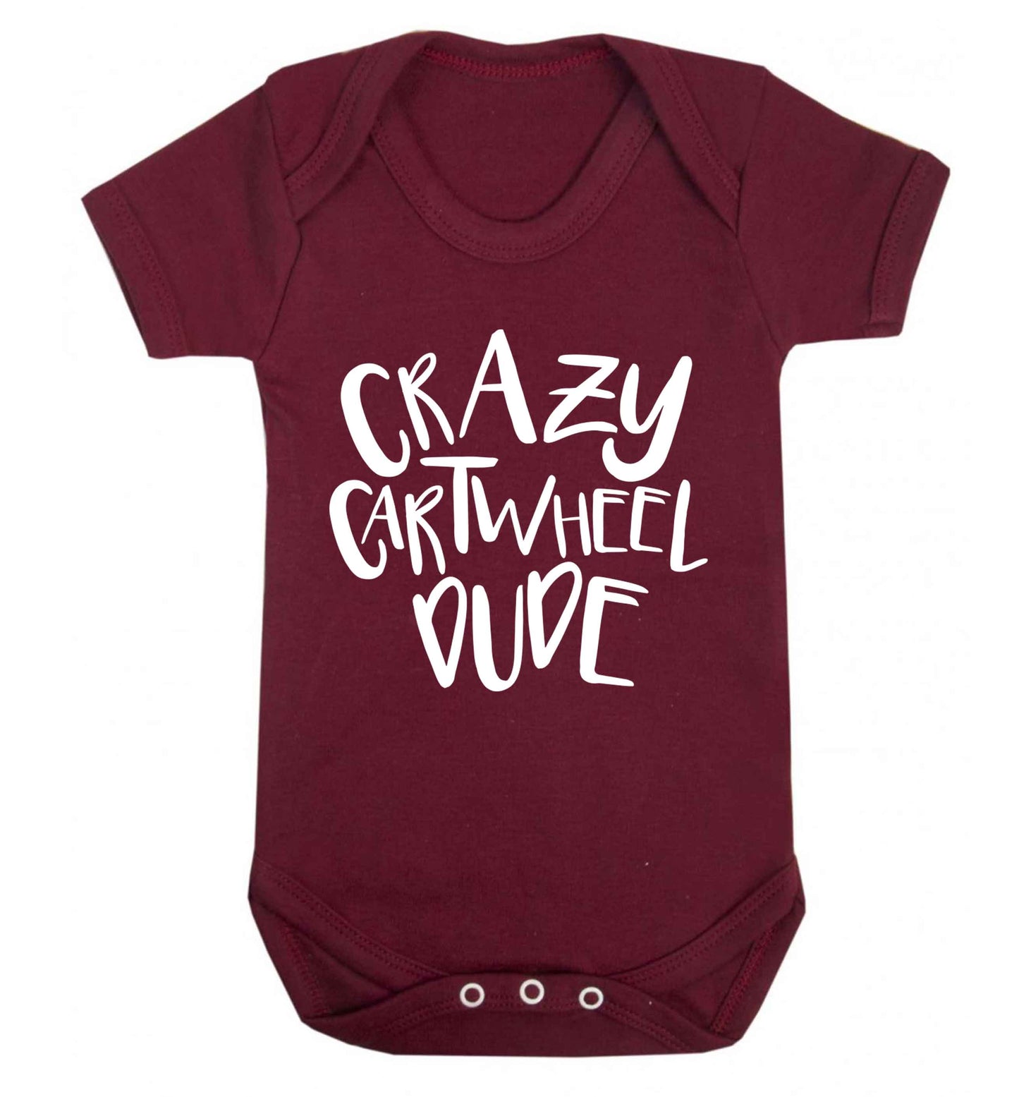 Crazy cartwheel dude Baby Vest maroon 18-24 months