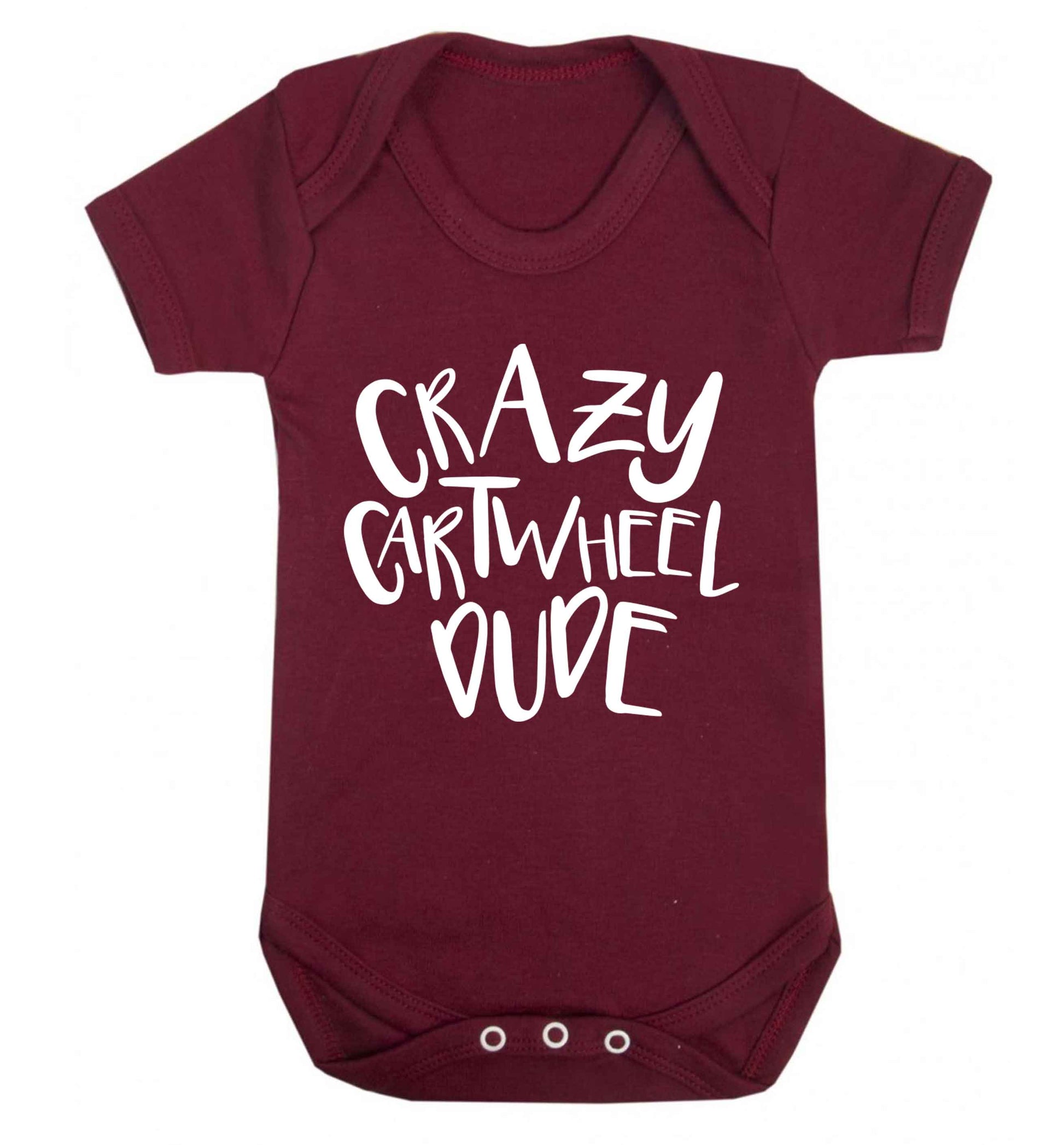 Crazy cartwheel dude Baby Vest maroon 18-24 months