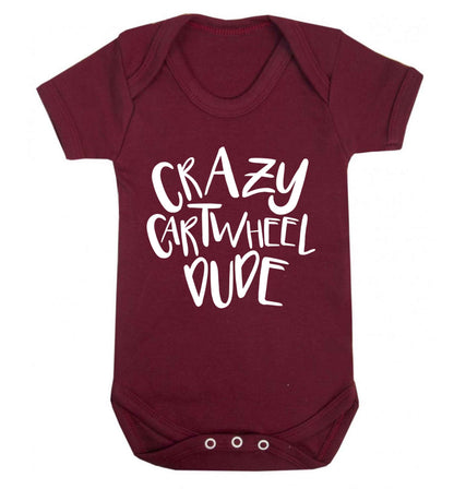 Crazy cartwheel dude Baby Vest maroon 18-24 months