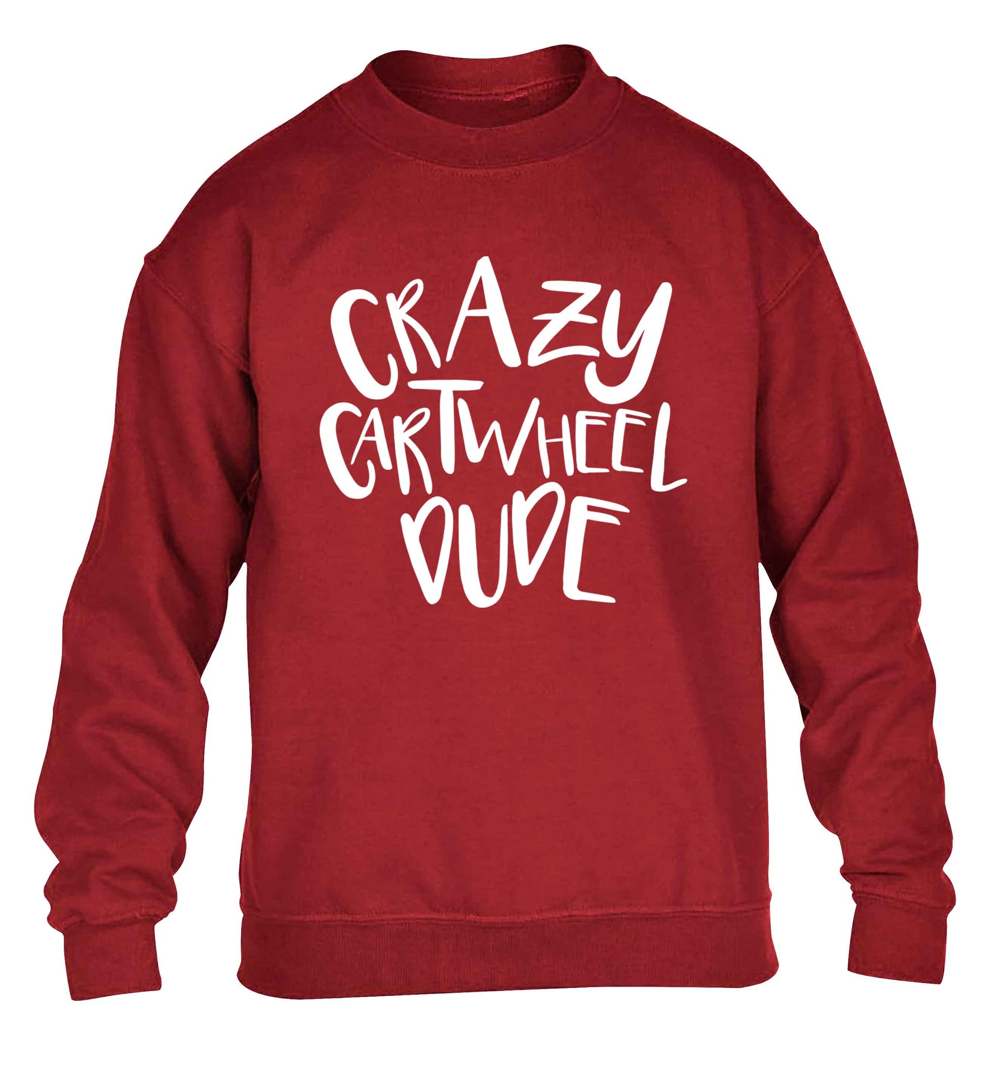 Crazy cartwheel dude children's grey sweater 12-13 Years