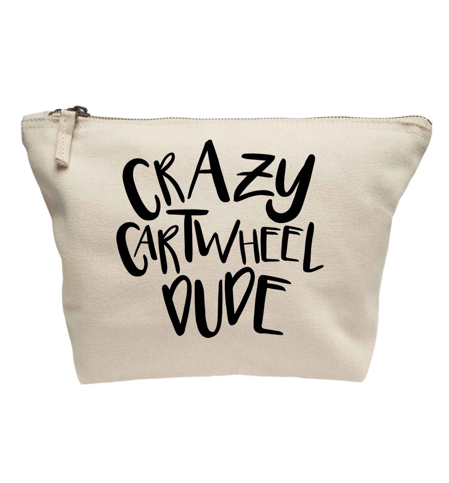 Crazy cartwheel dude | makeup / wash bag