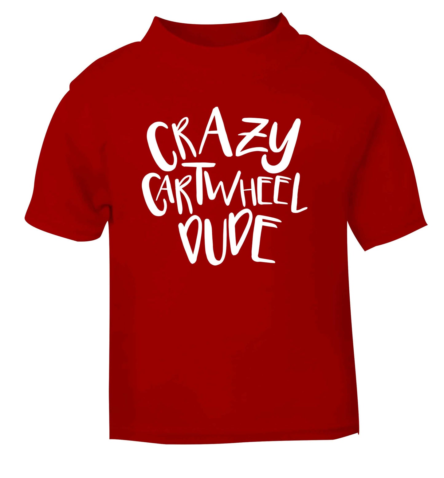 Crazy cartwheel dude red Baby Toddler Tshirt 2 Years