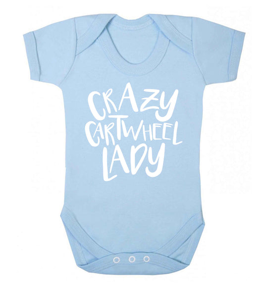 Crazy cartwheel lady Baby Vest pale blue 18-24 months