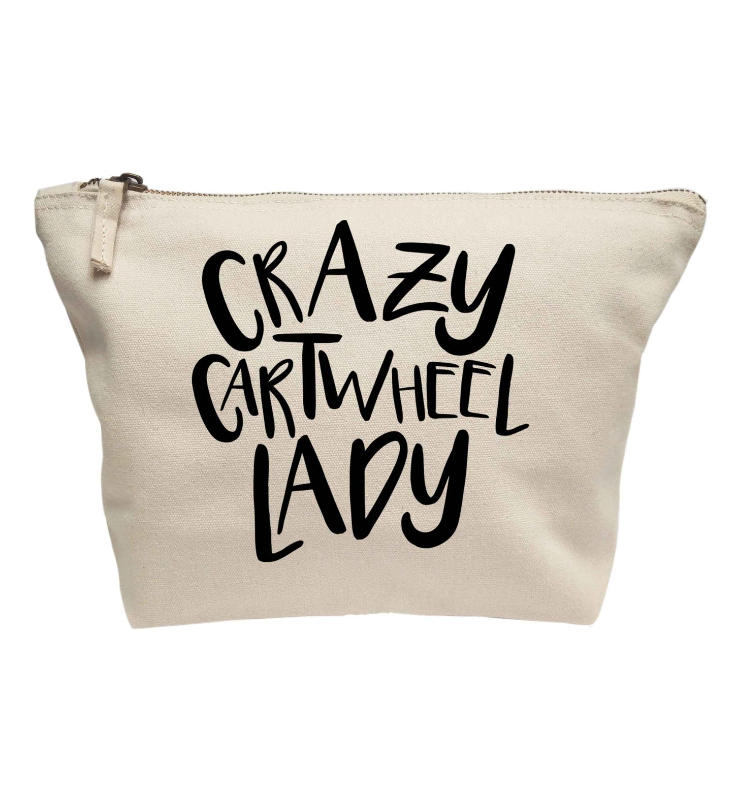 Crazy cartwheel lady | makeup / wash bag