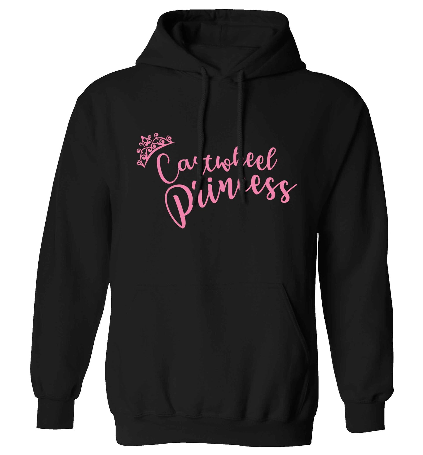 Cartwheel princess adults unisex black hoodie 2XL