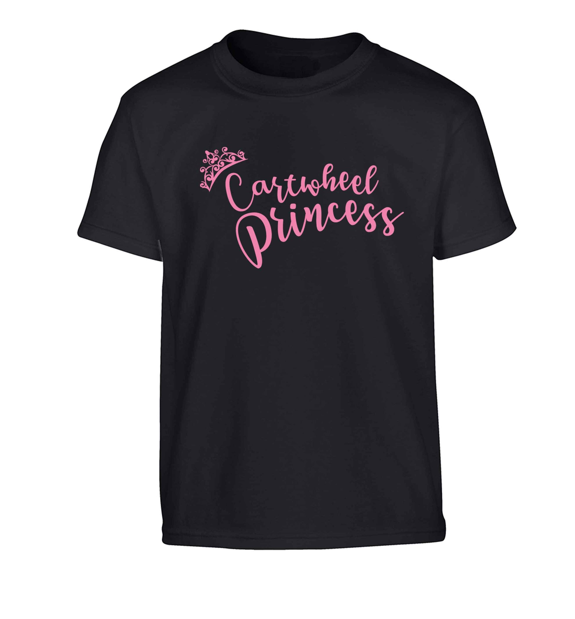 Cartwheel princess Children's black Tshirt 12-13 Years