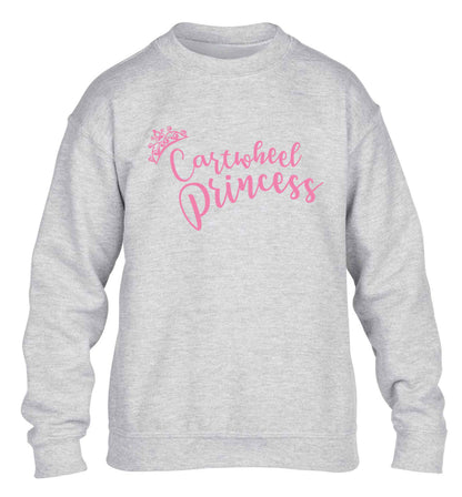 Cartwheel princess children's grey sweater 12-13 Years