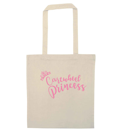 Cartwheel princess natural tote bag