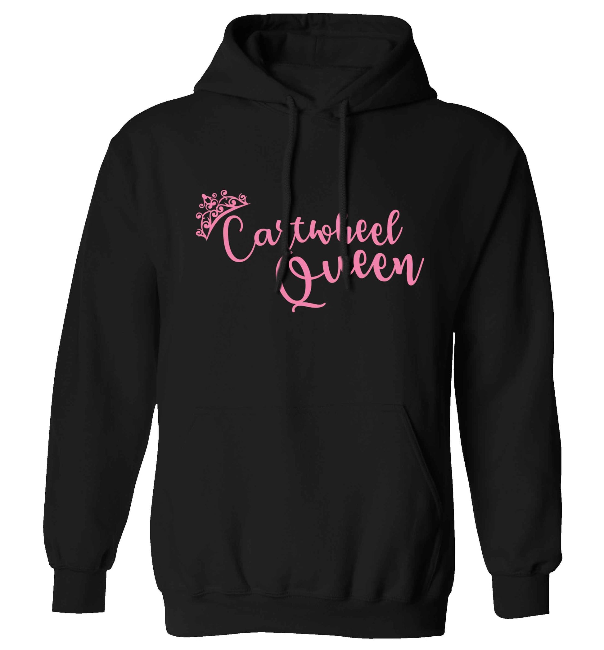 Cartwheel queen adults unisex black hoodie 2XL