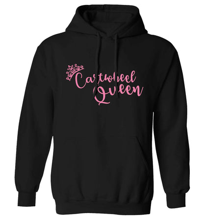 Cartwheel queen adults unisex black hoodie 2XL