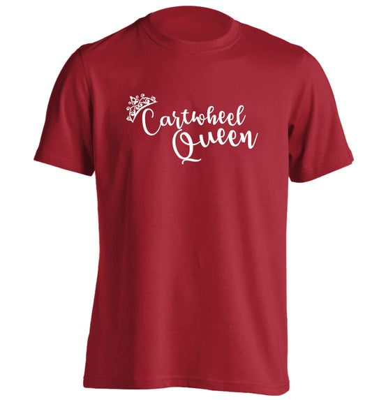 Cartwheel queen adults unisex red Tshirt 2XL