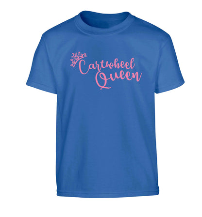 Cartwheel queen Children's blue Tshirt 12-13 Years