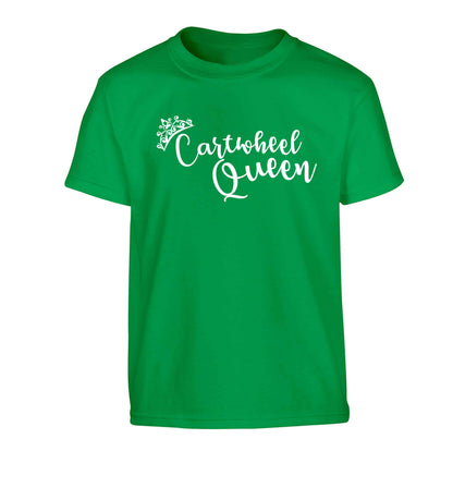 Cartwheel queen Children's green Tshirt 12-13 Years
