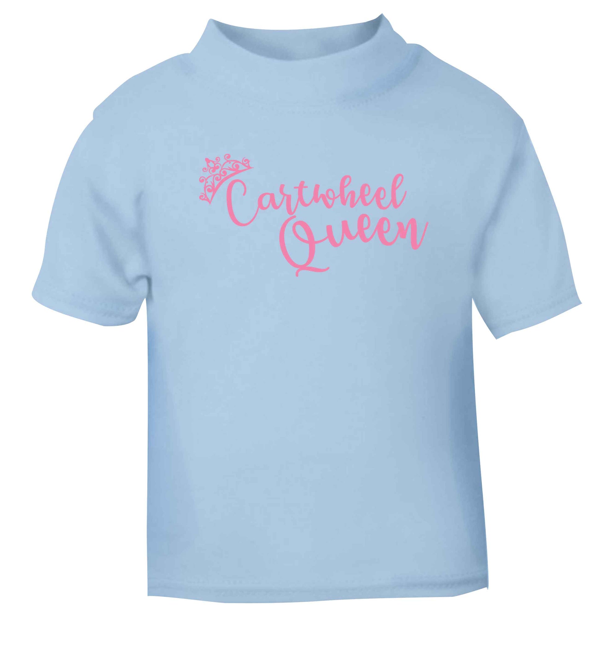 Cartwheel queen light blue Baby Toddler Tshirt 2 Years