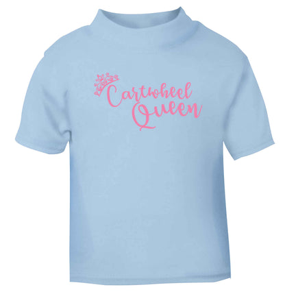 Cartwheel queen light blue Baby Toddler Tshirt 2 Years