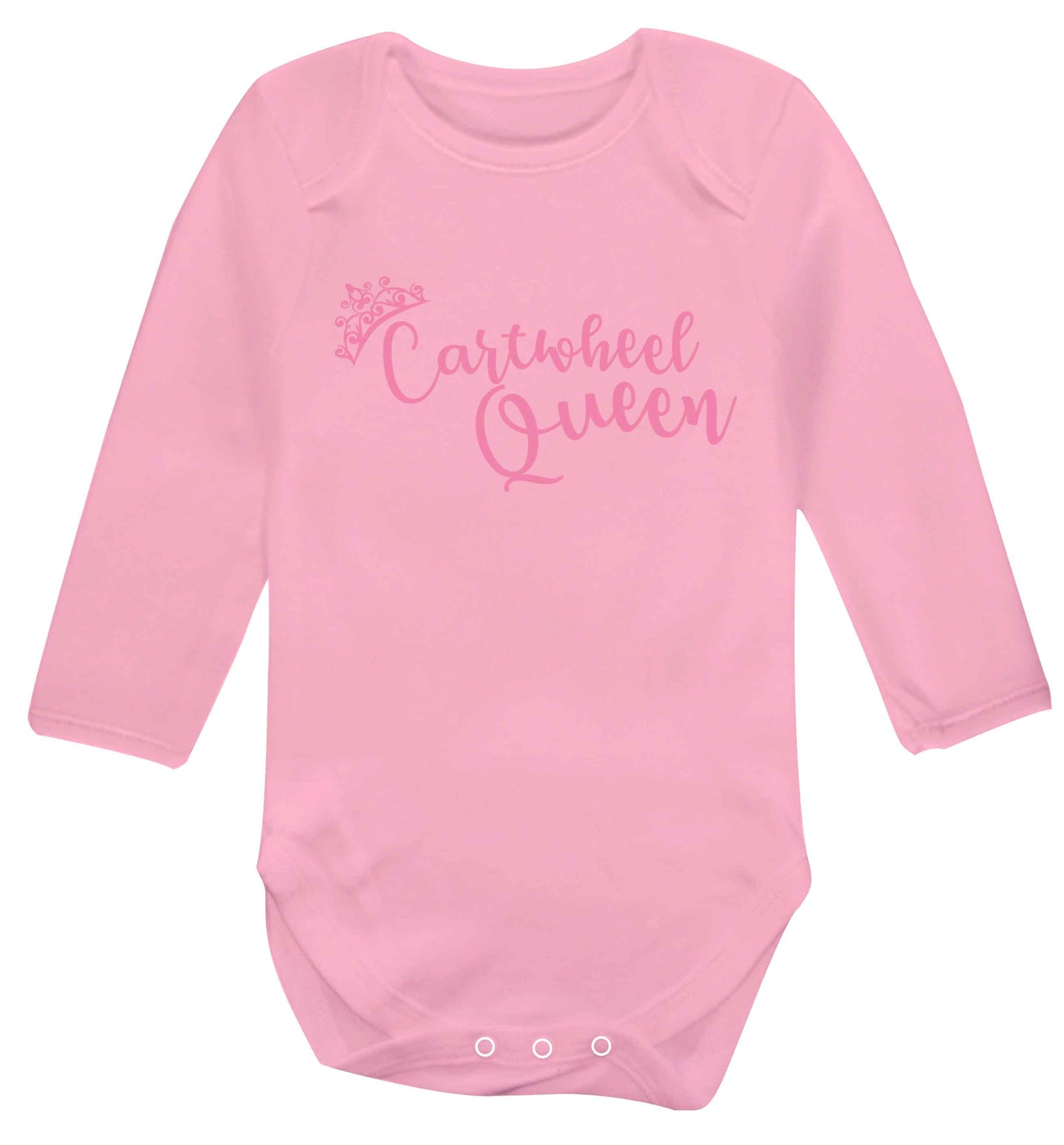 Cartwheel queen Baby Vest long sleeved pale pink 6-12 months
