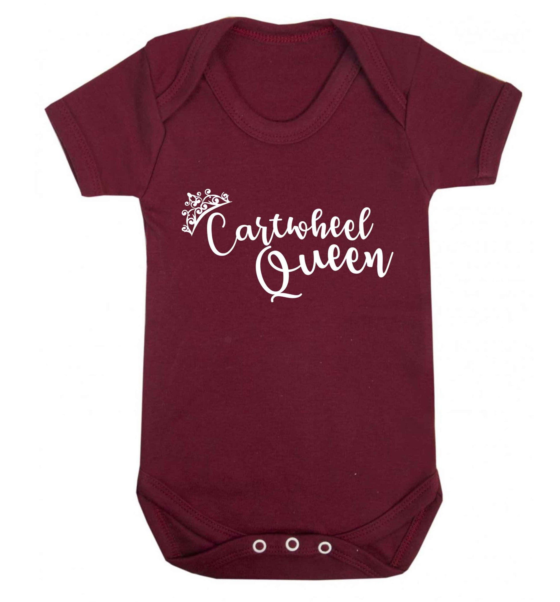 Cartwheel queen Baby Vest maroon 18-24 months