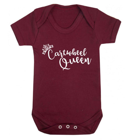 Cartwheel queen Baby Vest maroon 18-24 months