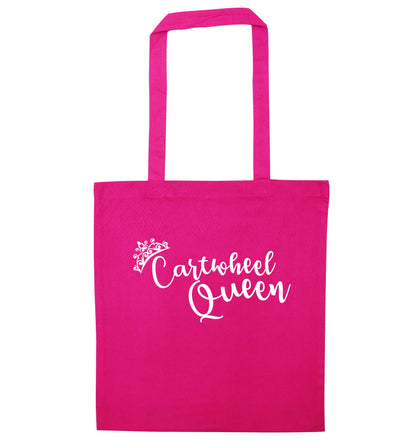 Cartwheel queen pink tote bag