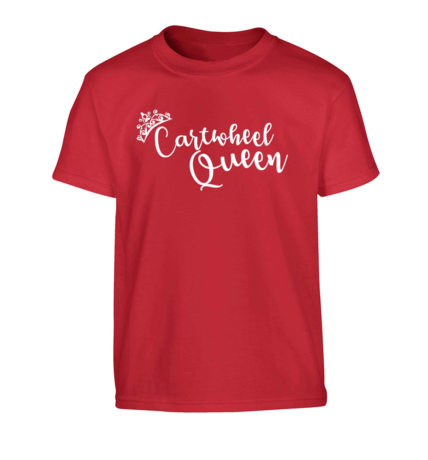 Cartwheel queen Children's red Tshirt 12-13 Years