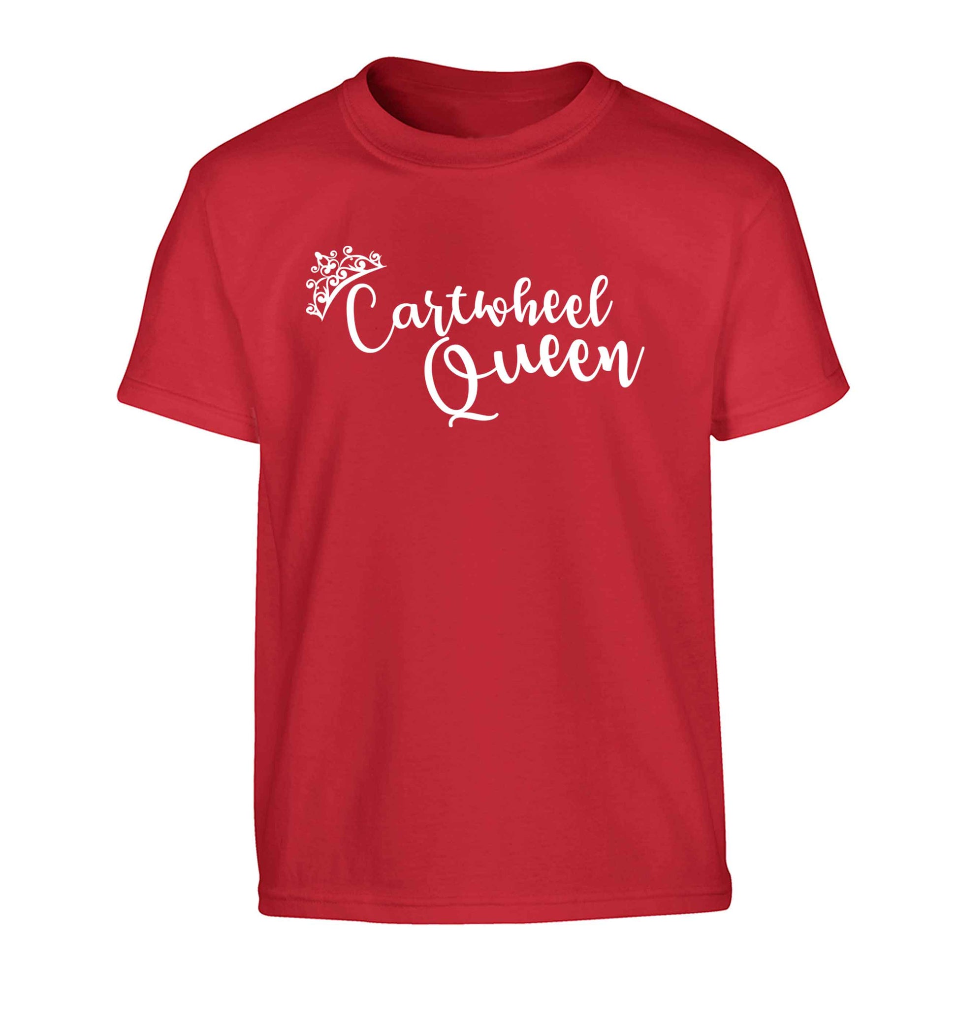 Cartwheel queen Children's red Tshirt 12-13 Years