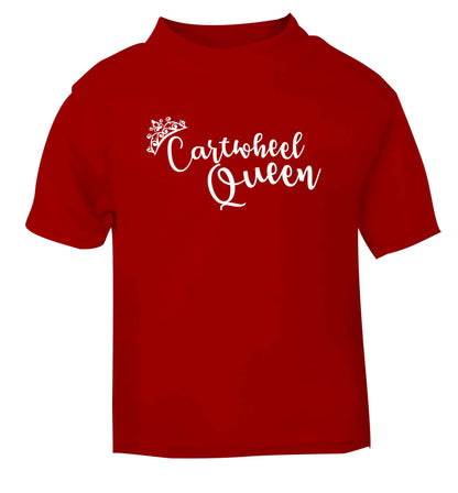 Cartwheel queen red Baby Toddler Tshirt 2 Years